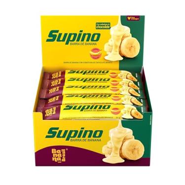 Imagem de Banana Brasil - Barra De Frutas Supino Original Banana Com Chocolate Branco - (20 Unidades de 24g)
