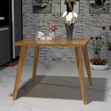 Imagem de Mesa Sala De Jantar Cozinha Lins 90 Cm Quadrada Nature