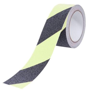 Imagem de Fita Antiderrapante Faixa Refletiva 5 Metros Fluorescente Chao Escada Degraus Antiqueda Segurança Meio Fio