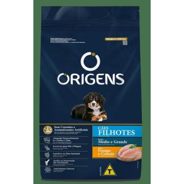 Imagem de Origens cães filhotes portes médio e grande sabor frango e cereais 15k