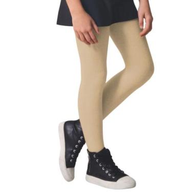 Imagem de Meia Calça Infantil Algodão Fio 80 Selene  9555, M, Creme