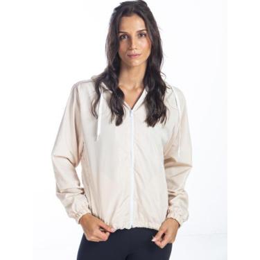 Imagem de Jaqueta Corta Vento Feminina Impermeável Lisa - UseCambiare, Areia, P