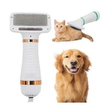 Imagem de Escova Secador Pet Banho Secar Escovar Pelos Cachorro Gato - ZEM