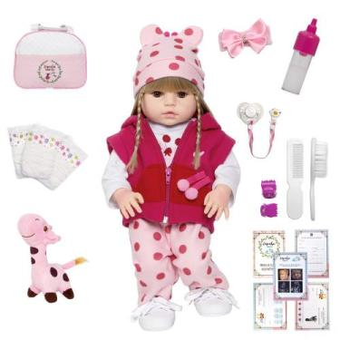 Imagem de Bebê Princesa Girafinha Grande Reborn Magazine Luiza - Cegonha Reborn 