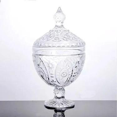 Imagem de Bomboniere De Vidro Baleiro Potiche Tampa Pedestal 29 X 16 - Cheng Xia