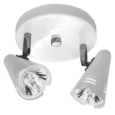 Imagem de Spot Base Lince Aco Regulavel Base Gu-10 2 Lamp. Max. 50w Branco - Hom