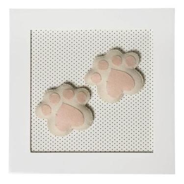 Imagem de Quadro Decorativo Patinhas De Ovelha Quarto Bebê Infantil Menina Menin