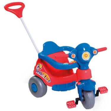 Imagem de Triciclo Calesita 958 Velocita Com Haste Removível 2 Em 1 Passeio E Pe