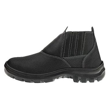 Imagem de Bota De Segurança Preta Com Elástico Couro Preto 11Sfb48 Safety Flex - 39