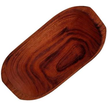 Imagem de Gamela Oval Salada E Decoração Madeira Fruta 42x22 cm - Artesanal