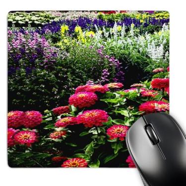 Imagem de 3dRose Mouse pad LLC 20 x 20 x 0,63 cm, Zinnias rosa (mp_717_1)