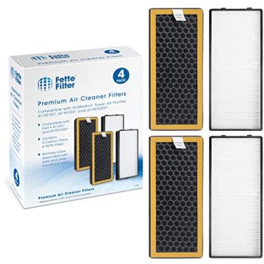 Imagem de Fette Filter - 2 HEPA and 2 Activated Carbon Filters Compatible with TotalClean PetPlus. Compare to Part # AT-PET01, AT-PET02, at-PETODR. Combo Pack