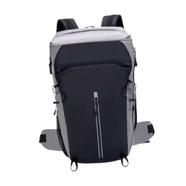 Imagem de menolana Mochila de caminhada Bolsa de viagem ao ar livre, mochila de viagem multifuncional elegante Mochila de acampamento para passeios, trekking ao ar livre, Cinza Claro