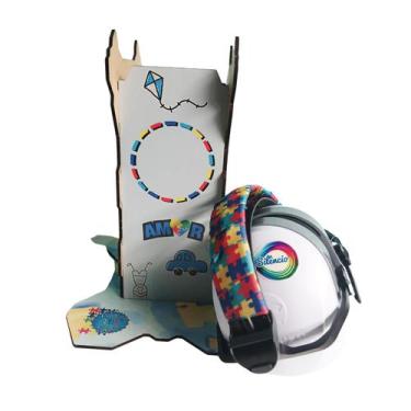 Imagem de Abafador de Ruidos 26 Db Infantil Com Suporte Para Personalizar em MDF