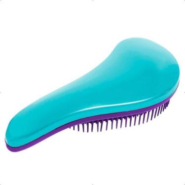Imagem de Escova Mágica Desembaraçadora de Pentear Cabelo Azul Claro - Profissio