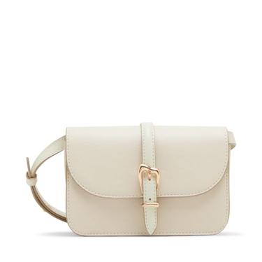 Imagem de Anne Klein Bolsa transversal feminina com fivela esculpida, pergaminho, Pergaminho, Small