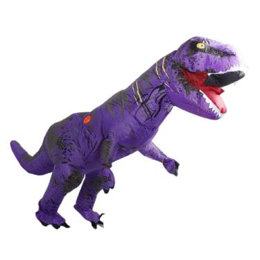 Imagem de Fantasia inflável de dinossauro, estampa transparente T Rex, fantasia inflável leve para o Natal (adulto)