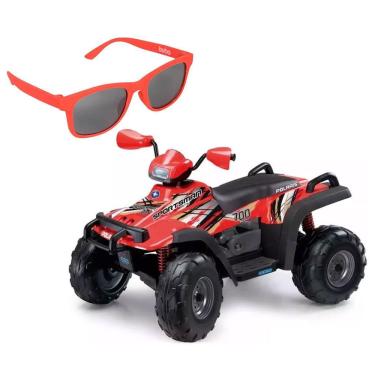 Imagem de Quadriciclo Polaris Sportsman Peg-Pérego Com Óculos De Sol