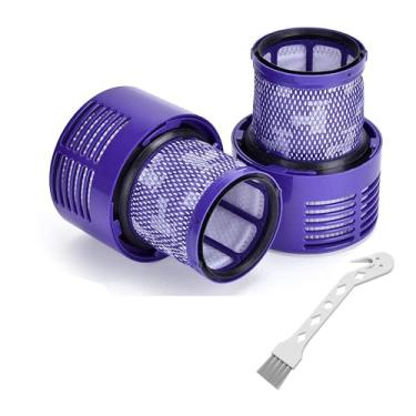 Imagem de Filtro HEPA de substituição para Dyson V10 (2 filtros + 1 escova) | Compatível com V10 Animal/Absolute/Total Clean/SV12 | Substituição direta para peça #969082-01