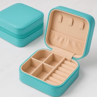 Imagem de Porta-Joias de Viagem Compacto com Zíper – Organizador para Anéis, Colares e Brincos