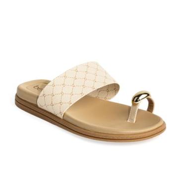 Imagem de Sandália Beira Rio Feminina Confortável de Dedo 8513-116, Creme, 35