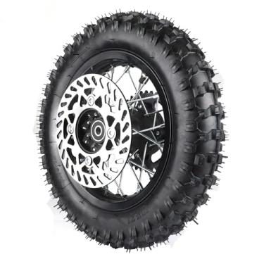 Imagem de Relibupdater Roda de aro de eixo de 12 mm com tubo de pneu 80/100-10 3.00-10 + roda dentada de corrente traseira 420 + disco de freio para Apollo SSR 70cc 110cc 125cc XR CRF Dirt Pit Bike Mini