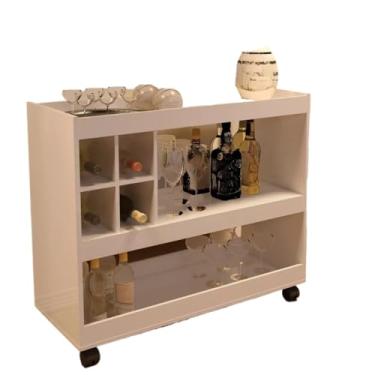 Imagem de Aparador Bar Buffet Para Sala Com Adega E Rodízios (Perola)