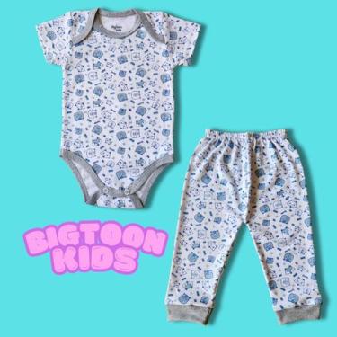 Imagem de Conjunto Body Manga Curta e Calça Malha Estampado Para Bebê - BigToon 