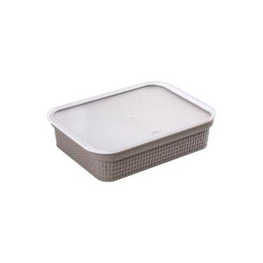 Imagem de Porta Frios Tear 400 ml Pote Para Queijo Fatia Presunto Plasutil Organ