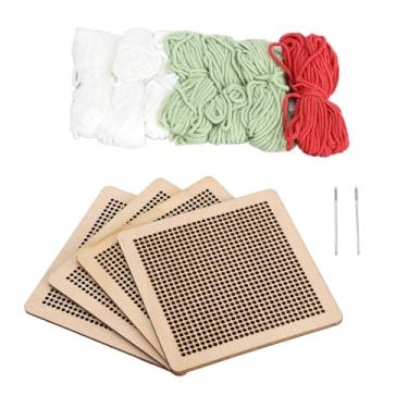 Imagem de Generic Kit de Costura Cruzada, Kit de Bordado de Acabamento Fino Com Duração Mais Fácil de Operar 4pcs para Os Centros de Creche Balcões (Verde claro)