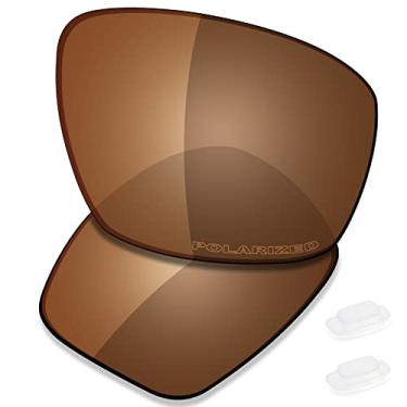 Imagem de SAUCER Lentes de reposição premium e protetores de nariz compatíveis com óculos de sol Costa Del Mar Flagler High Defense - marrom âmbar polarizado