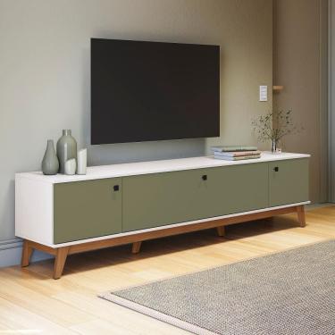 Imagem de Rack Kappesberg 3 Portas Branco/Verde Frevo 218cm