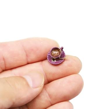 Imagem de Xícara de chá com cabeça de dobradiça, café, anfitriã, topo decorativo de dobradiça, decoração de porta de estatueta magnética em miniatura, decoração de casa peculiar, presente de micro amante