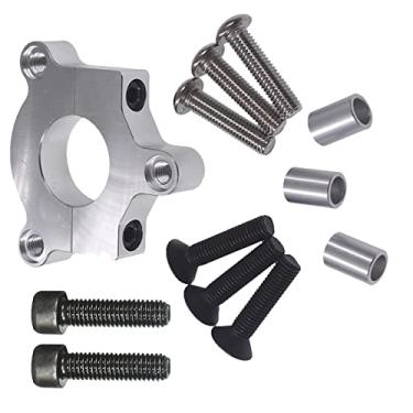 Imagem de Adaptador CNC prateado serve para bicicleta motorizada de 2 tempos 49cc 50cc 66cc 80cc