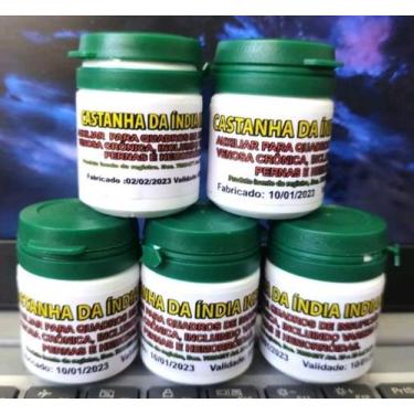 Imagem de Castanha da índia Indiana Original lacrada 5 Potes - Natural Ervas