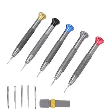 Imagem de Conjunto de Chave de Fenda de Micro -precisão, Kit de Reparo de Vigilância de 6pcs Com Cabeças Planas de 0,8 Mm, 1,0 Mm, 1,2 Mm, 1,4 Mm, 1,6 Mm para óculos, Tiras, Alfinetes,