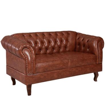 Imagem de Namoradeira Chesterfield Duque 2 Lugares Via Encanto Courano Whisky