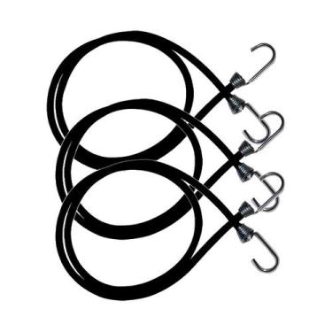 Imagem de Elástico Aranha Corda Extensor 0,80 Cm Gancho Metal 3 Pçs - Geral