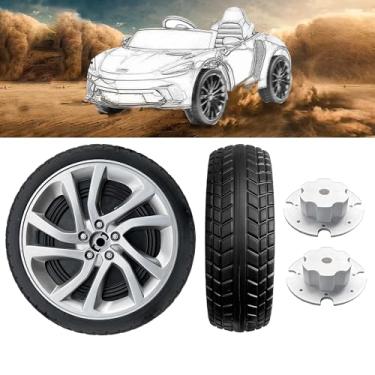 Imagem de Pacote com 26 cm/10" pneu de borracha sólida PU para rodas elétricas passeio no carro - Atualização de pneus de jacaré, roda de 10 polegadas 1,2 cm/1,2 cm abertura frontal/traseira para carro/SUV/UTV