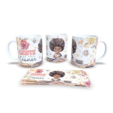 Imagem de Caneca branca dia dos professores floral (14108)