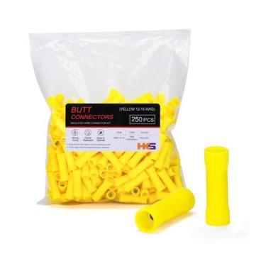 Imagem de Conectores elétricos HKS com isolamento de vinil Butt 250 unidades 12-