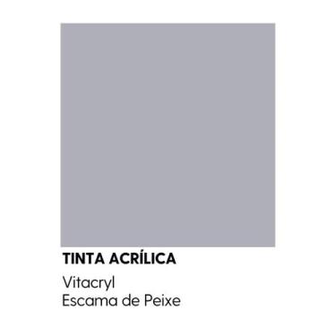 Imagem de Tinta Emborrachada Acetinada Cinzas - Vitacryl, Escama de Peixe, 3,6 l