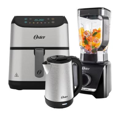 Imagem de Kit Oster Fritadeira OFRT930 Liquidificador OLIQ610 e Chaleira OCEL840