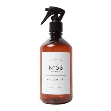 Imagem de Frasco Âmbar Retrô Álcool Gel - 500Ml Branco