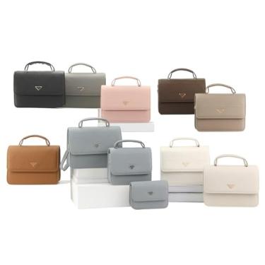 Imagem de Kit 3 Bolsas Femininas Mão e Tiracolo – Elegância Versátil para Todas as Ocasiões e Presentes (Marrom Escuro)