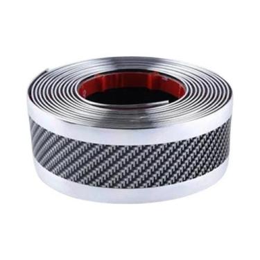 Imagem de Protetor De Soleira De Porta De Carro Em Fibra De Carbono, Fita De Bor