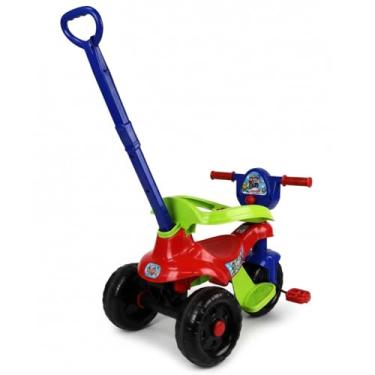 Imagem de Triciclo Menino – Triciclo com Empurrador, Carrinho de Bebê, Andador Quadriciclo Menino, Carrinho de Passeio com Pedal – Seguro e Divertido!