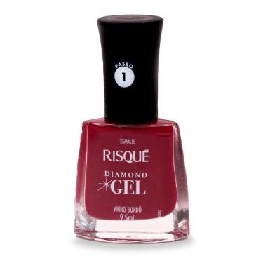 Imagem de Esmalte Risqué Diamond Gel Vinho Bordô Cremoso 9,5ml, 9,5ML, Bordo