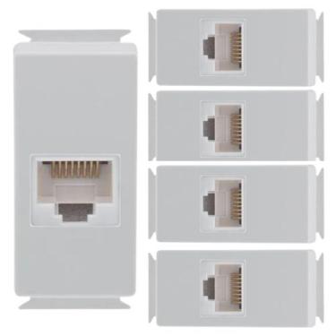 Imagem de Kit 5 Módulo Aria Rede De Dados Rj45 Cat6 Tramontina