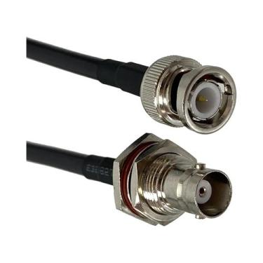 Imagem de Cabo Coaxial RF Pigtail Com Conector Crimp BNC Macho Para Fêmea RG58 R